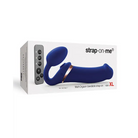 Strap-On-Me Rechargeable Remote-Controlled Multi Orgasm Bendable Strap-On Fuchsia XL - Night Blue - Strapless Strap