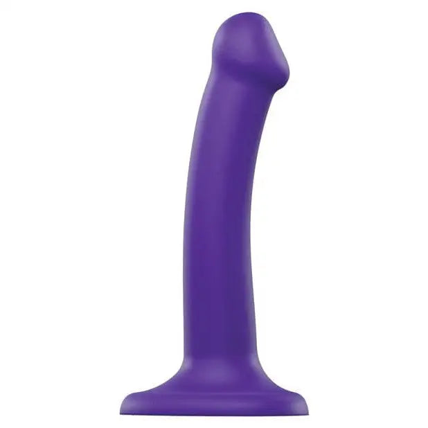 Strap-On-Me’s silicone bendable dildo in purple, perfect for versatile pleasure