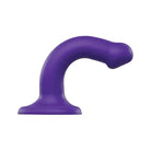 Purple silicone bendable dildo from Strap-On-Me on a white background