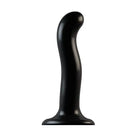 Strap On Me Silicone P&G Spot Dildo - Black: Realistic, Flexible for P&G Spot Stimulation