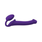 Purple Strap-On-Me Strapless Silicone Non-Vibrating Strap on with Memory Neck Offers Comfort