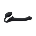 Black plastic handle for Strap-On-Me Strapless Silicone Non-Vibrating Strap on, unrivaled grip