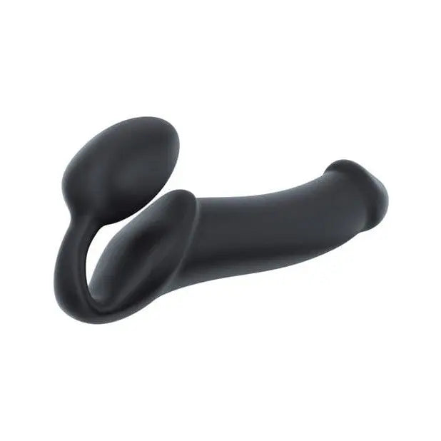 Black plastic penis for Strap-On-Me Strapless Silicone Non-Vibrating Strap on