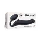 Strap-On-Me box with a black vibrating strap on, offering unparalleled pleasure