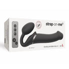 Strap-On-Me Vibrating 3 Motors Strap On L - Black with remote control for enhanced pleasure