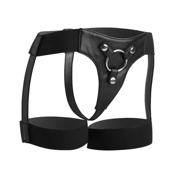 Strap U Bardot Garter Belt Style Strap On Harness - One Size Fits Most / Black - Strap On Harness