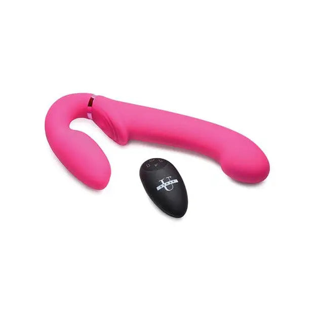 Strap U Ergo-fit G-pulse Inflatable & Vibrating Strapless Strap On in Pink Silicon