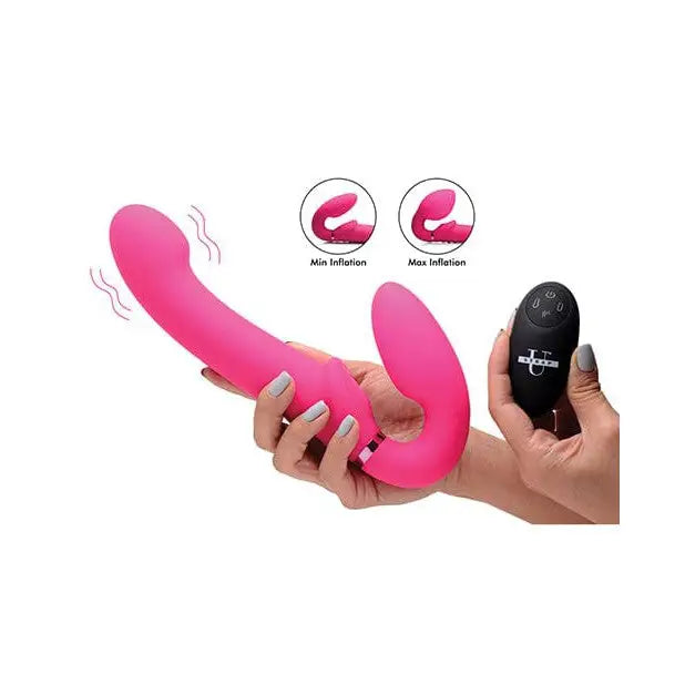 Hand holding Strap U Ergo-fit G-pulse pink vibrator