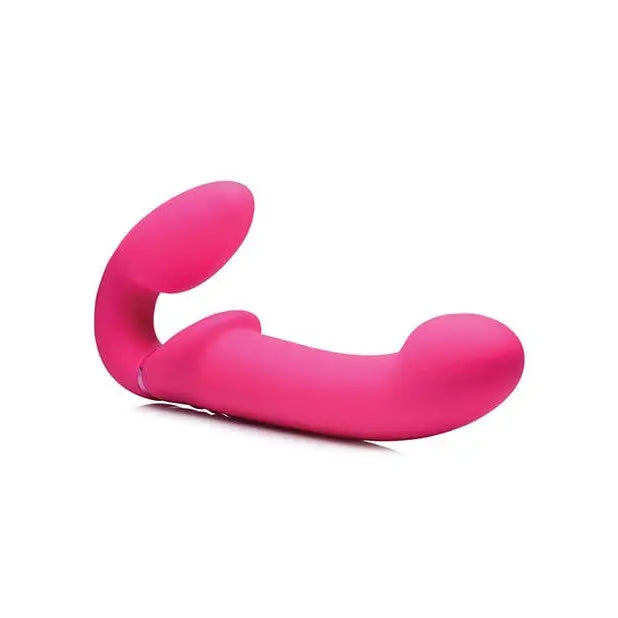 Strap U Ergo-fit G-pulse inflatable pink silicone vibrating device for strapless strap on