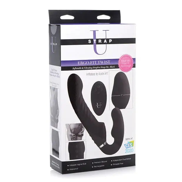 therap®™ displayed on Strap U Ergo-Fit Twist Inflatable Vibrating Strapless Strap-on device