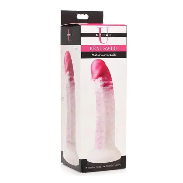 Strap U Strap Ons Pink Strap U Real Swirl Realistic Silicone Dildo at the Haus of Shag