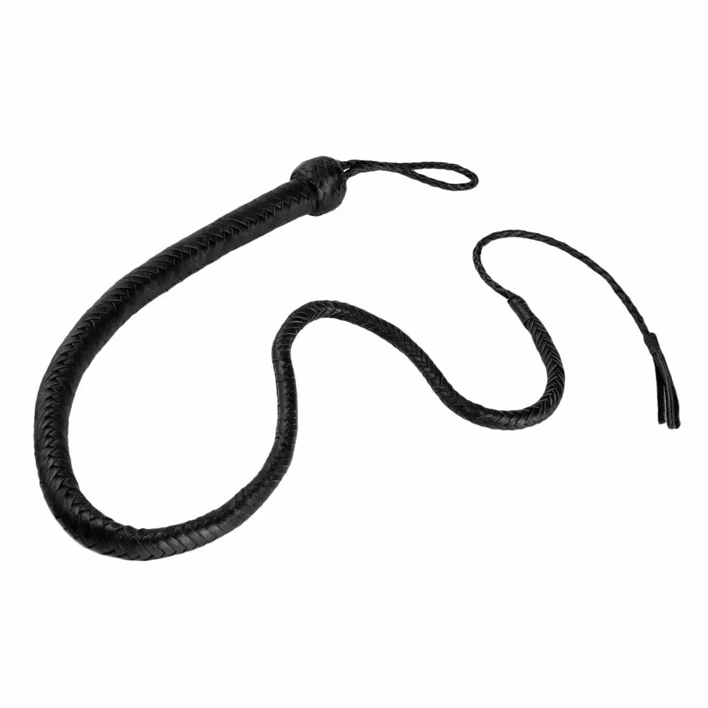 Strict Leather Whip Black Strict Leather 4 Foot Whip at the Haus of Shag
