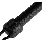 Strict Leather 5 Foot Bullwhip - Black leather with braided handle and woven pattern