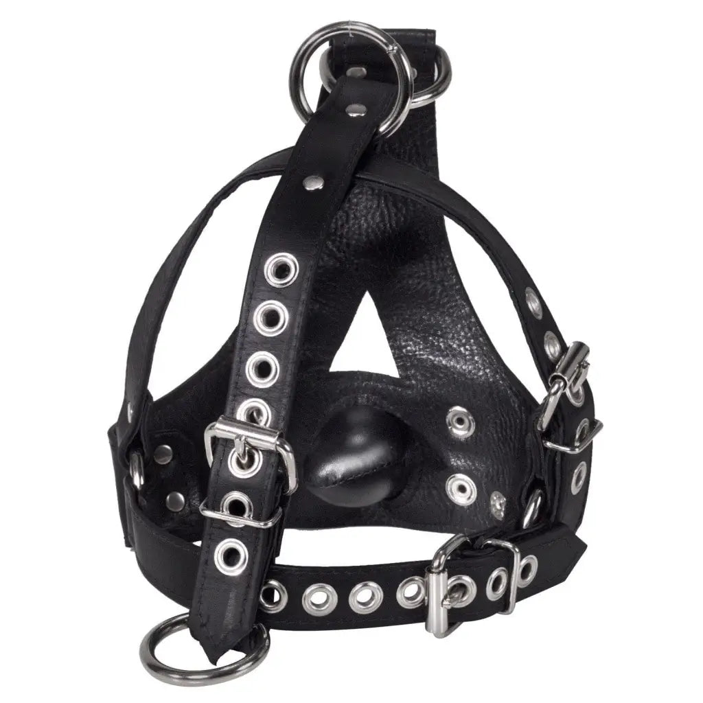 Strict Leather New-products Strict Leather Bishop Head Harness With Removable Gag at the Haus of Shag