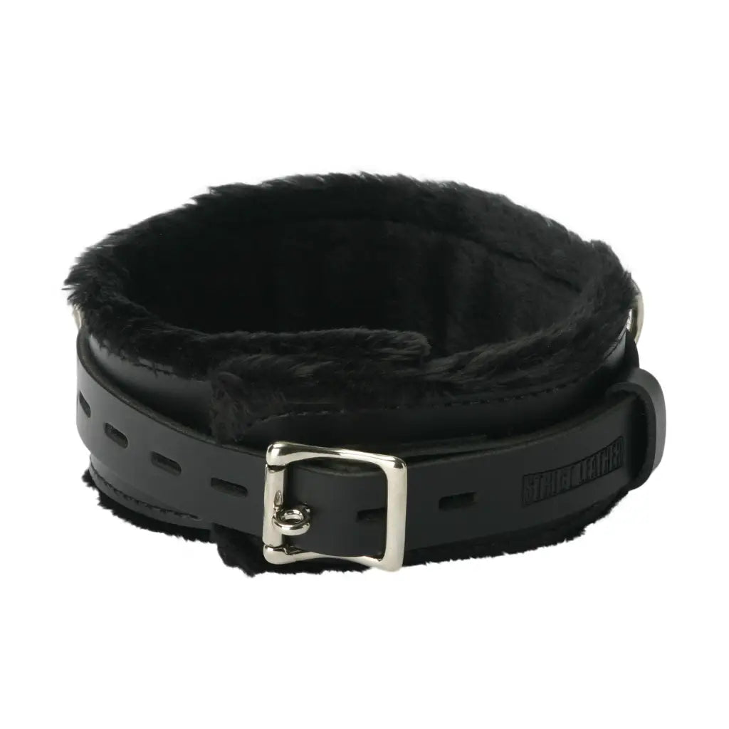 Strict Leather Leatherr Strict Leather Premium Fur Lined Locking Collar at the Haus of Shag