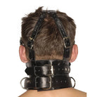 Strict Leather Gag Strict Leather Premium Muzzle With Blindfold And Gags at the Haus of Shag