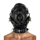 Strict Leather Hood Medium/Large Strict Leather Sensory Deprivation Hood at the Haus of Shag