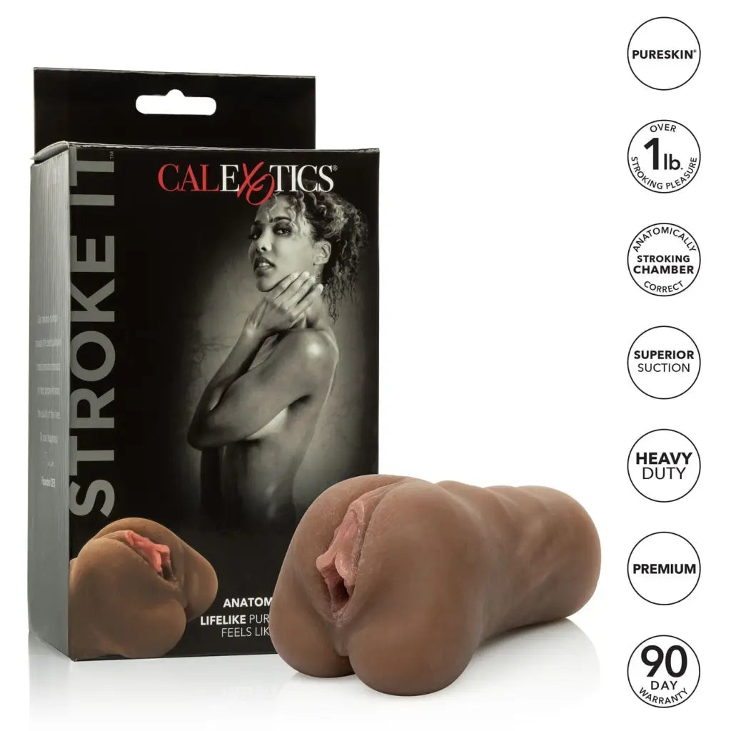 CalExotics Sextoys for Men Brown Stroke It Pussy at the Haus of Shag