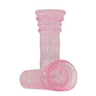 Pink Sue Johanson Super Head Honcho water pipe with a clear plastic top