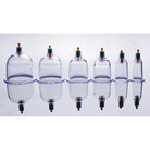 Sukshen 6 Piece Cupping Set With Acu-points - Three Empty Bottles with Red Stoppers