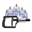 Sukshen 6 Piece Cupping Set: Four bottles in a handheld pump for Acu-points therapy