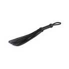 Sultra 16’’ Lambskin Twill Weave Grip Flogger - Black - Flogger