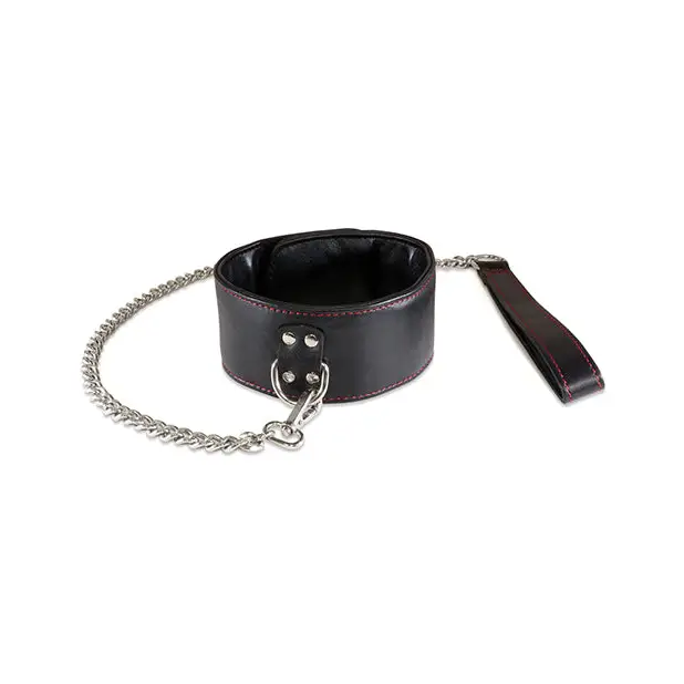 Sultra Lambskin 2 1/2’’ Collar W/24’’ Chain - Black - Collar