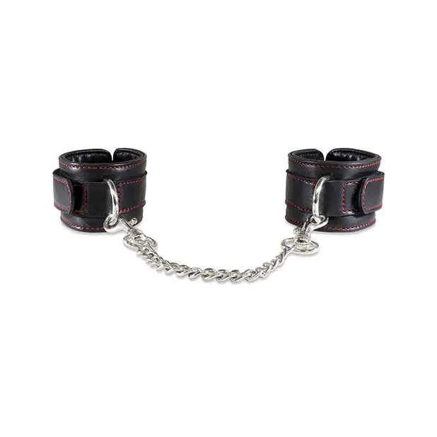 Sultra Lambskin Handcuffs W/5 1/2’’ Chain - Black - Cuffs