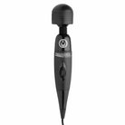 Supercharged Thunderstick Power Wand: Black handheld massage device with rounded head