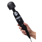 Black handheld Thunderstick Power Wand with spherical head and ’Thunder Stick’ branding