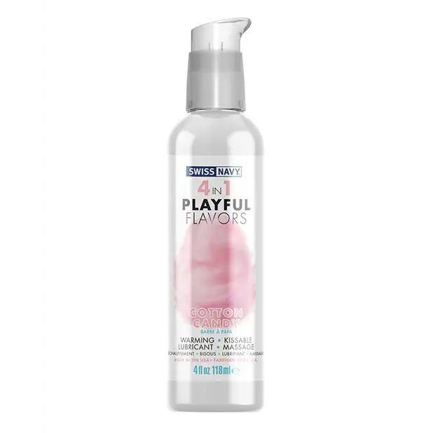 Swiss Navy 4 in 1 Playful Flavors Cotton Candy 1 oz. - Water Based Lubricant