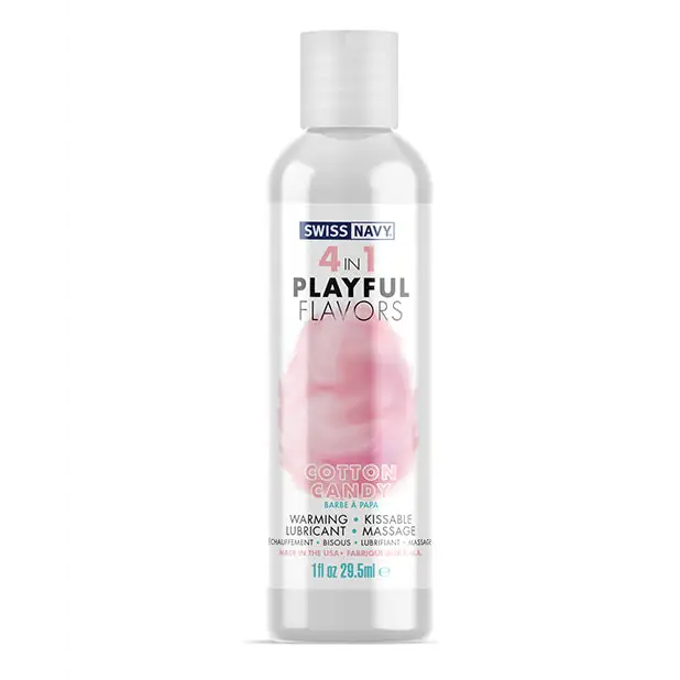 Swiss Navy 4 in 1 Playful Flavors Cotton Candy 1 oz. - 1 Oz - Water Based Lubricant