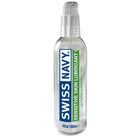 Swiss Navy All Natural Lubricant spray bottle for sensitive skin on a white background