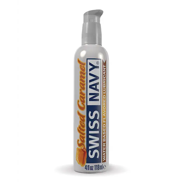 Swiss Navy Salted Caramel Flavored Lubricant 1 oz. - 4 oz. - Water Based Lubricant