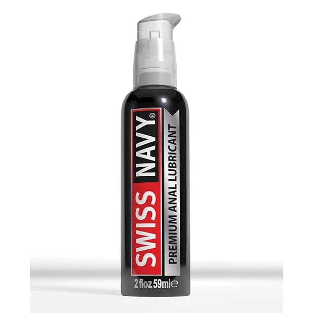 Swiss Navy Silicone Based Premium Anal Lubricant bottle on a white background