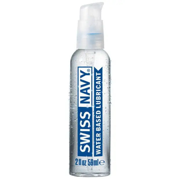 Swiss Navy Water Based Premium Lubricant bottle with white cap