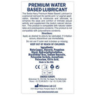 Swiss Navy Water Based Premium Lubricant bottle label displaying product details