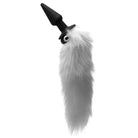 Whimsical creature with white fur and black hat for Tailz Foxxxy Fanny Vibrating Anal Plug