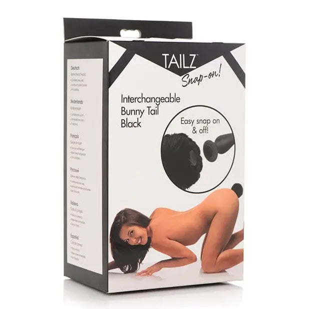 Tailz Tail Plug Black Tailz Interchangeable Bunny Tail at the Haus of Shag