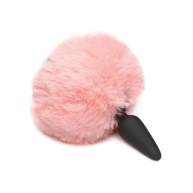 Tailz interchangeable bunny tail, pink fluffy butt plug with black silicone base