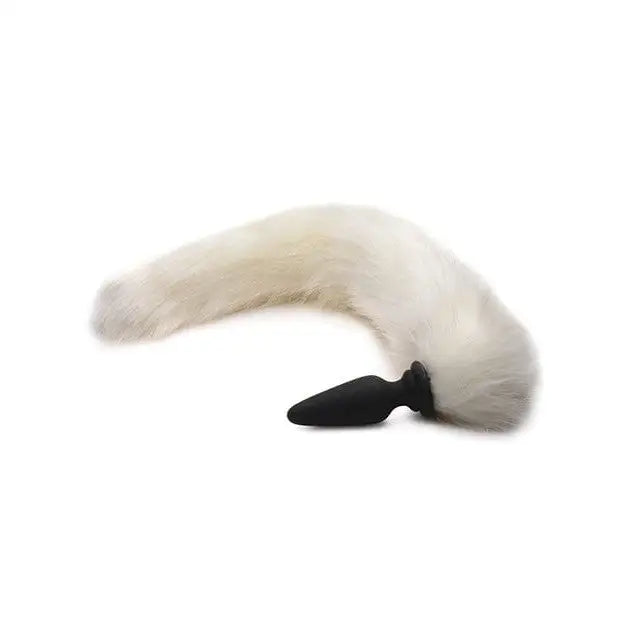 Tailz Tail Plug White Tailz Interchangeable White Fox Tail at the Haus of Shag