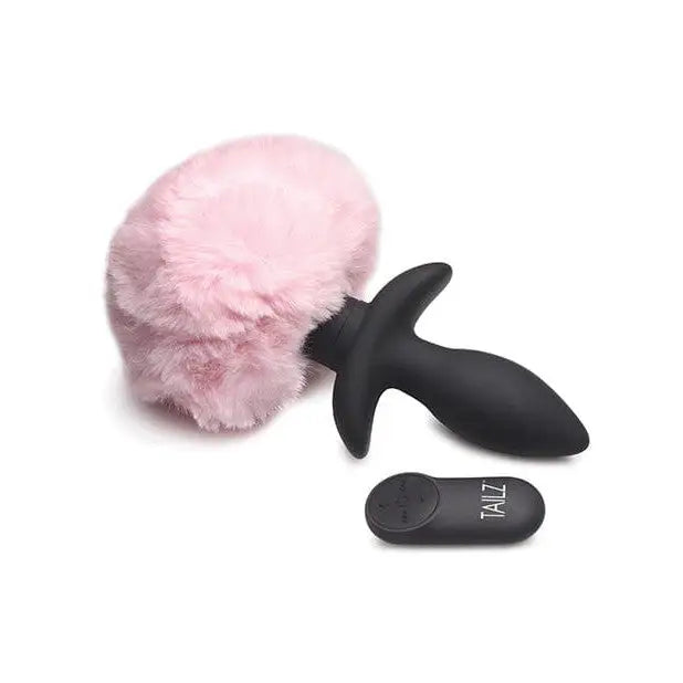 Tailz Tail Plug Pink Tailz Waggerz Remote Control Moving & Vibrating Bunny Tail Anal Plug at the Haus of Shag