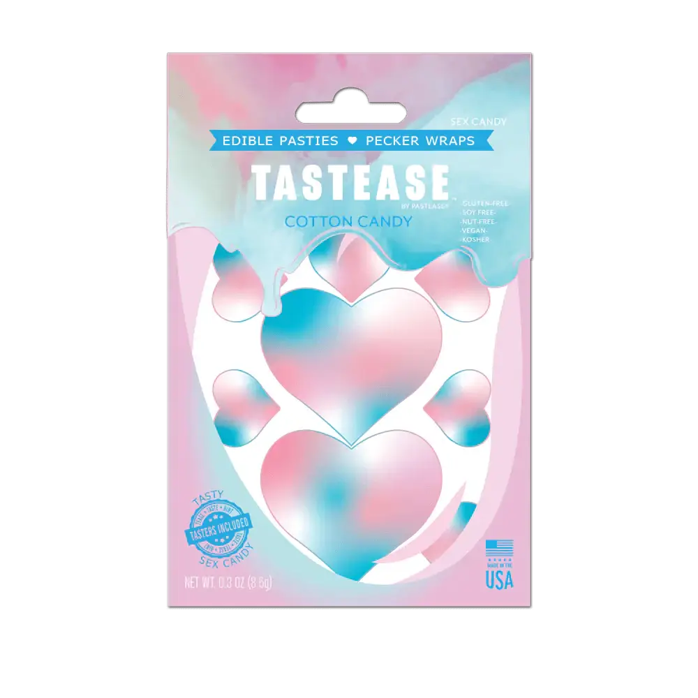 Pastease Pasties Cotton Candy Tastease Edible Pasties & Pecker Wraps Candy at the Haus of Shag