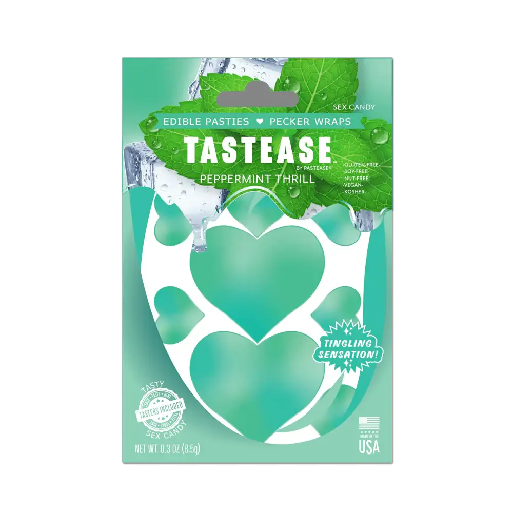 Pastease Pasties Peppermint Thrill Tastease Edible Pasties & Pecker Wraps Candy at the Haus of Shag