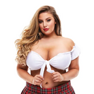 Teacher’s Pet School Girl Tie Top 1x - White - Costumes