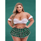 Teacher’s Pet Schoolgirl Bustier & Skirt Green/white - Costumes