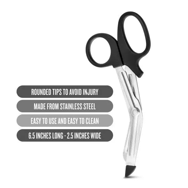 Temptasia Safety Scissors by Blush: Stainless steel, rounded tips, black handles