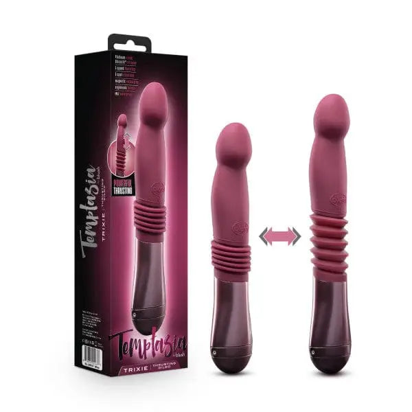 Pink Temptasia Trixie Thrusting Dildo with adjustable length and packaging