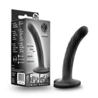 Temptasia Twist curved black silicone adult toy with a flared base and heart-shaped detail