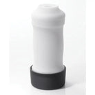 Tenga 3D Spiral Stroker: White plastic container with black base for enhanced pleasure